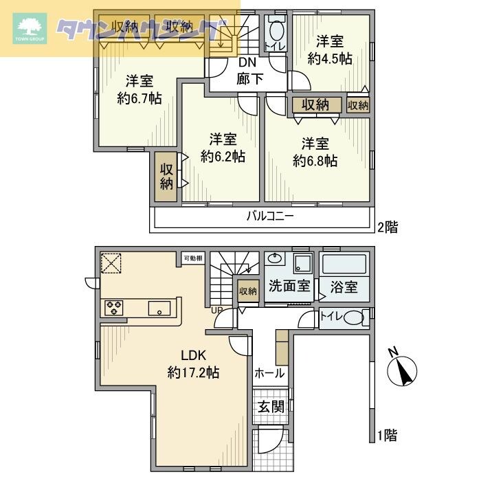 矢作町戸建の物件間取画像