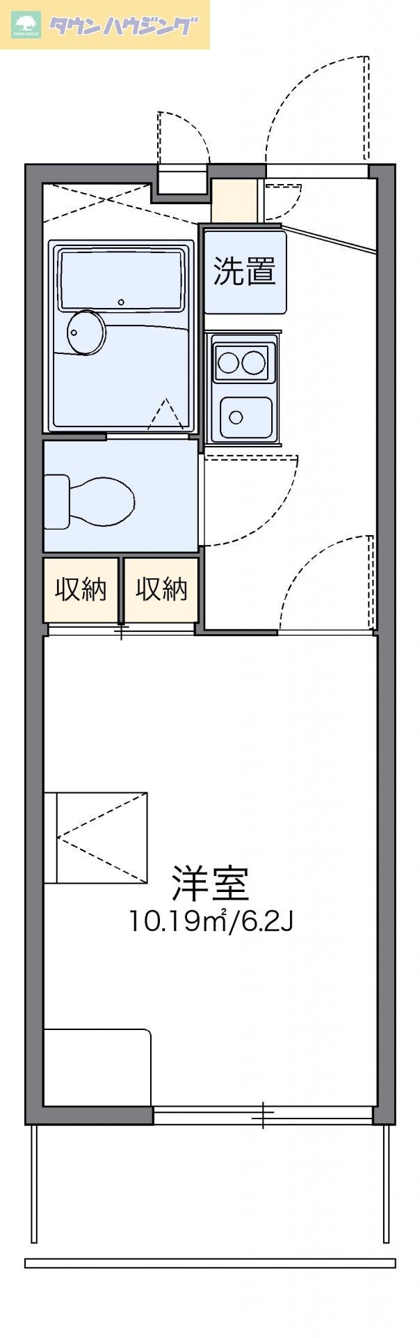 レオパレスニュー千葉ハイツ　Ａの物件間取画像