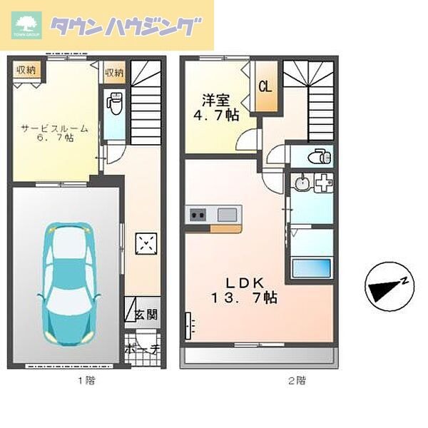 (仮称)幕張町2丁目新築ガレージハウスの物件間取画像