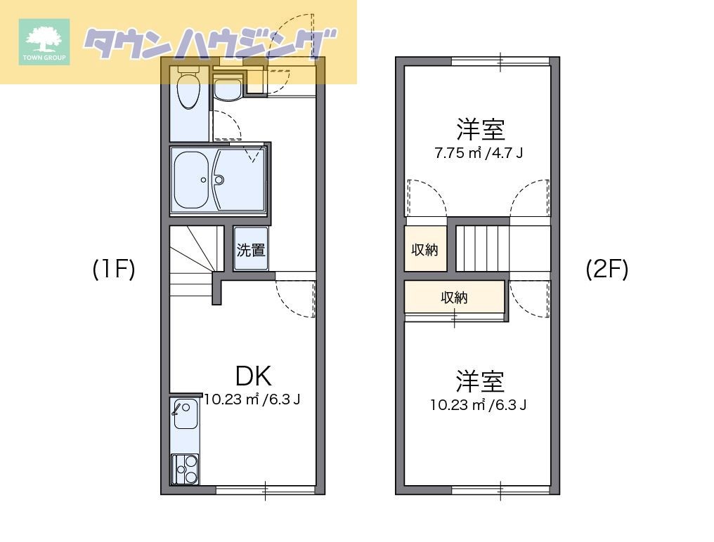 レオパレスミカドＡの物件間取画像