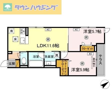 仮）D-ROOM登戸3丁目の物件間取画像