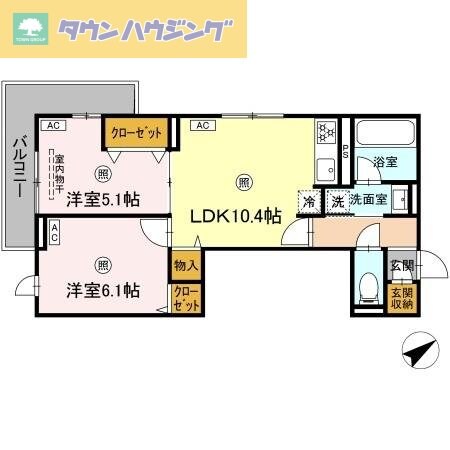 仮）D-ROOM登戸3丁目の物件間取画像