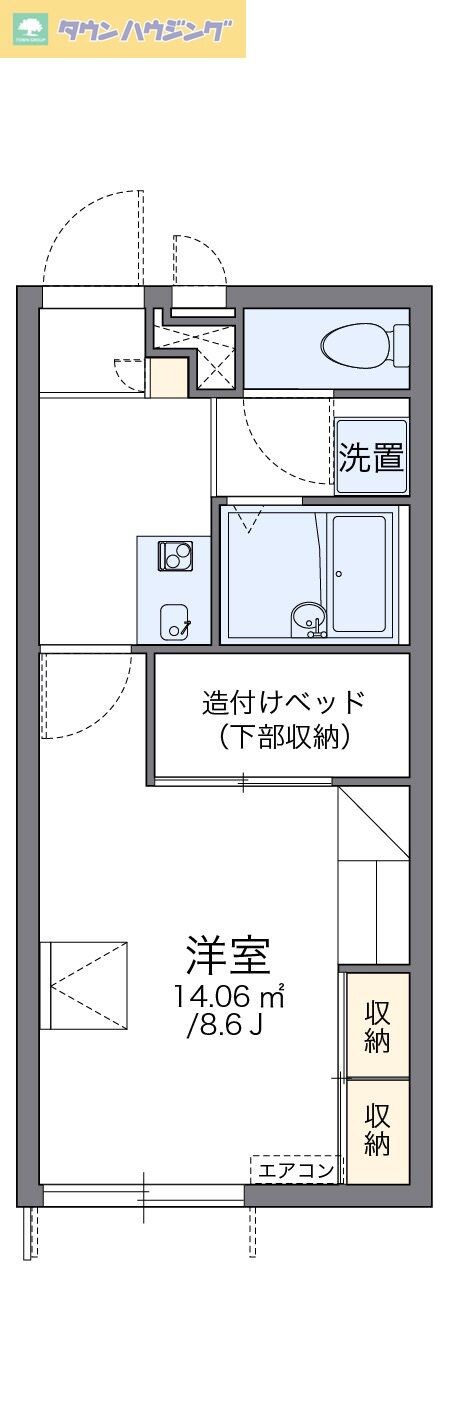 レオパレスクリスタルおゆみ野の物件間取画像