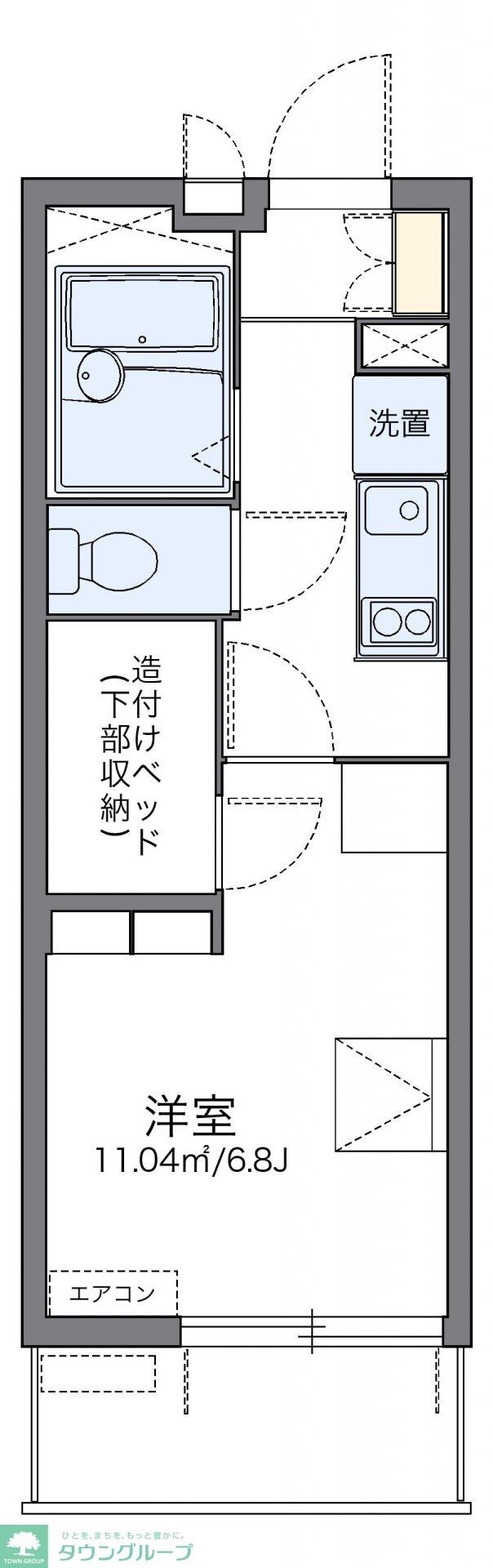 レオパレスグランデーム幕張の物件間取画像