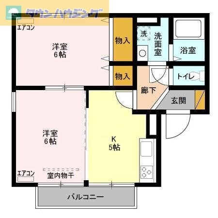 セジュール葛城　の物件間取画像