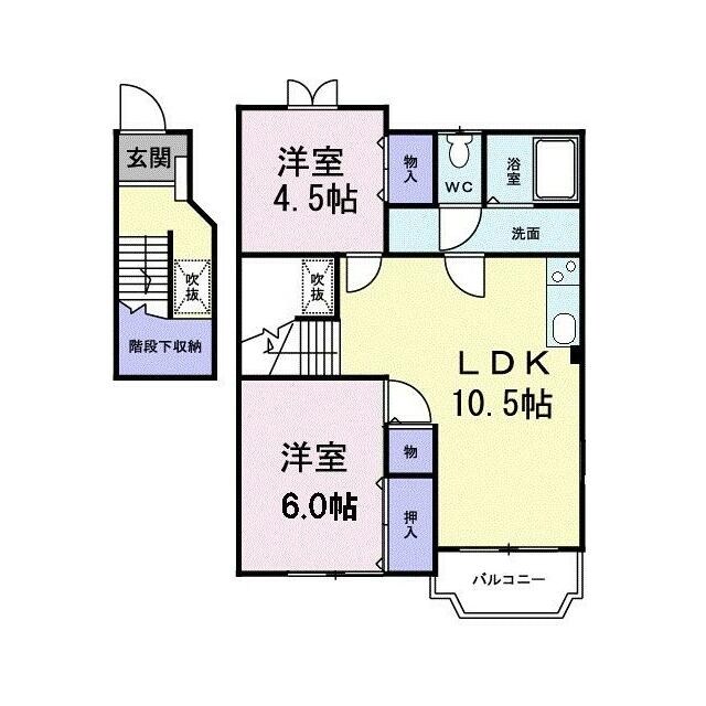 ローズガーデンＤ棟の物件間取画像