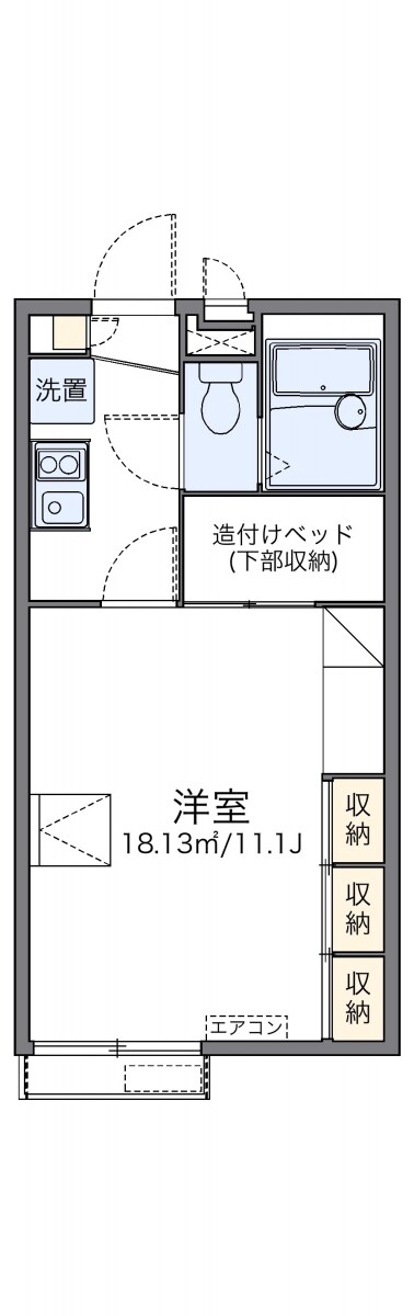 レオパレスフェリーチェの物件間取画像