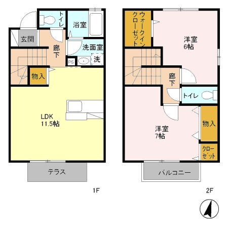 パティオス薬園台　南の物件間取画像