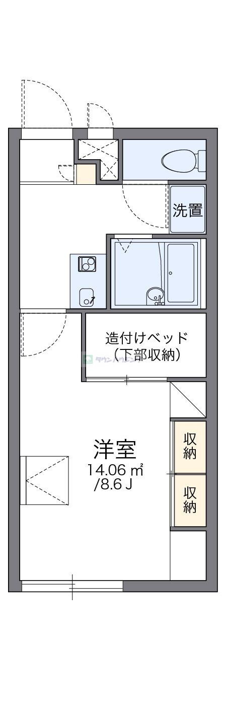 レオパレス花葉Ｂの物件間取画像