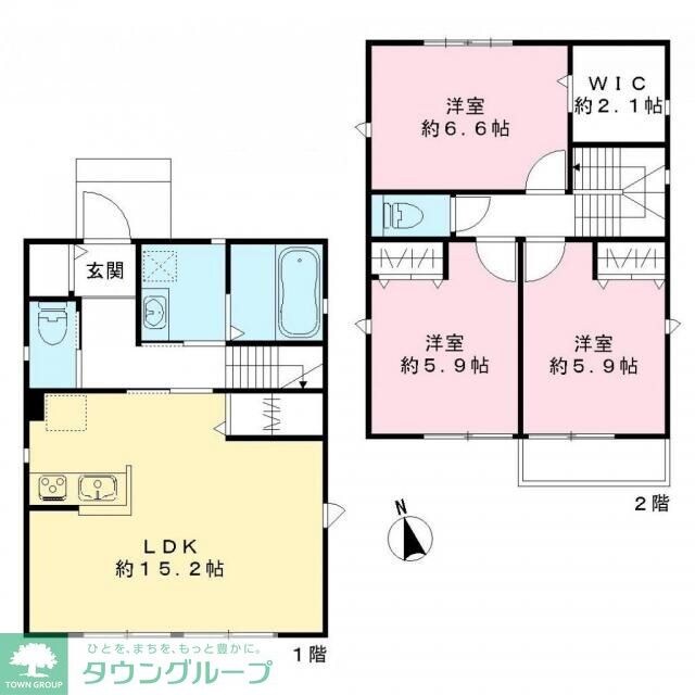 飯山満町３丁目戸建貸家　Ｈ棟の物件間取画像