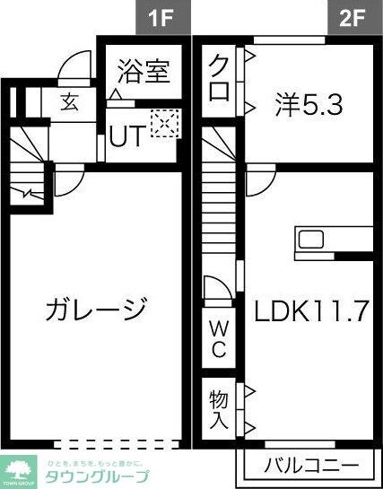 ガレージハウスMの物件間取画像