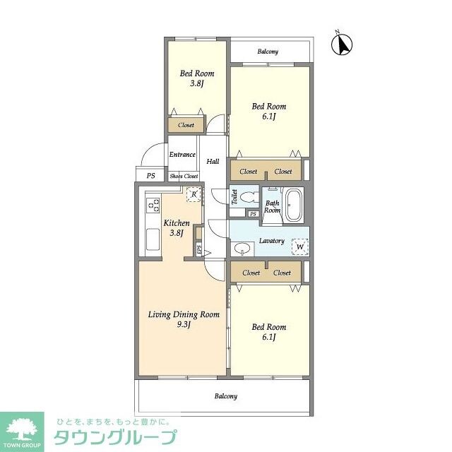 テレパレス柏てるて　南街区　２号棟の物件間取画像