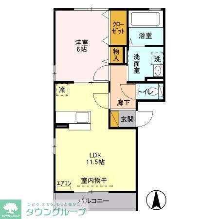 ロイヤルヒル共栄　Iの物件間取画像