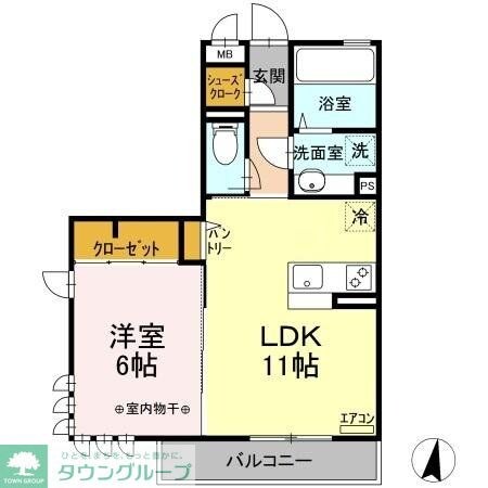 薬円台壱番館　Aの物件間取画像