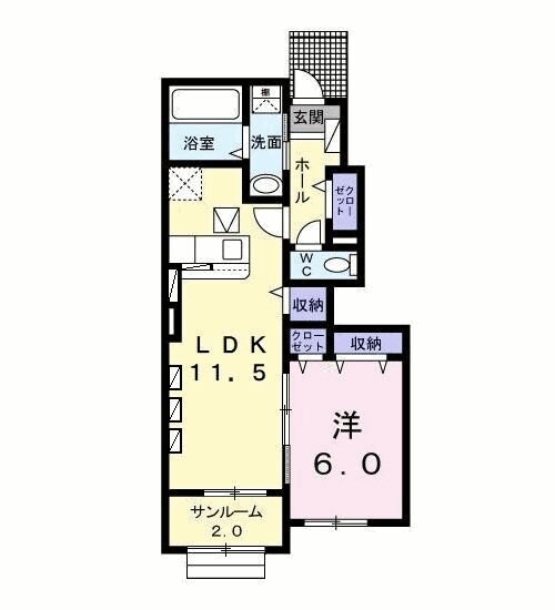 グラングラスＡの物件間取画像