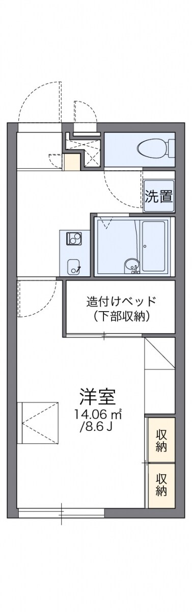 レオパレスウエストヴィレッジの物件間取画像