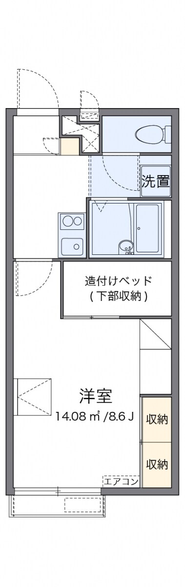 レオパレスヤチヨの物件間取画像