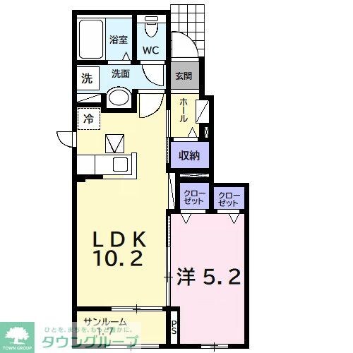 プリムヴェールIIIの物件間取画像