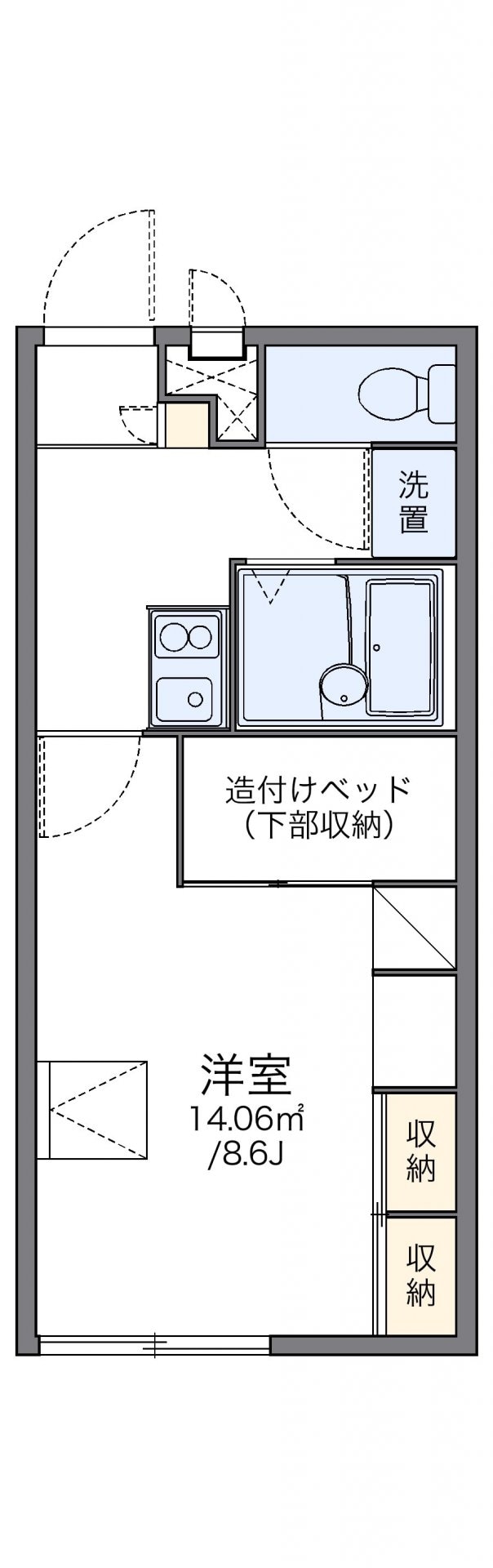 レオパレスネレイドIIの物件間取画像