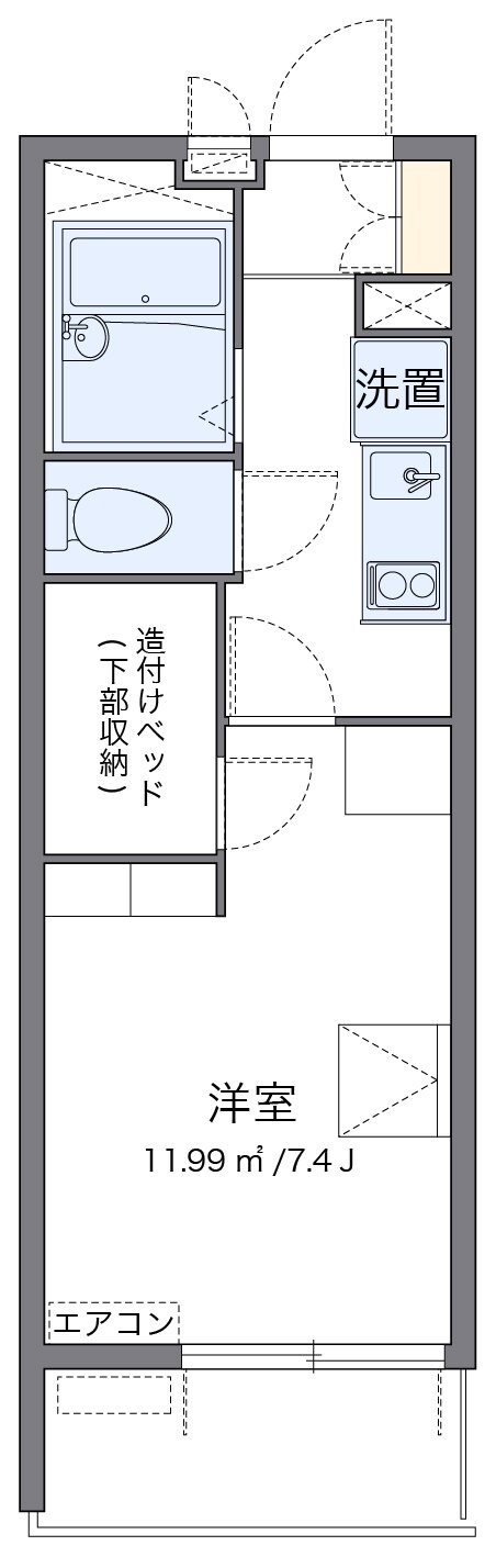 レオパレスガーデンハウス　Ｗの物件間取画像