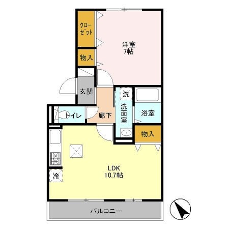 アールグレイＡ棟の物件間取画像