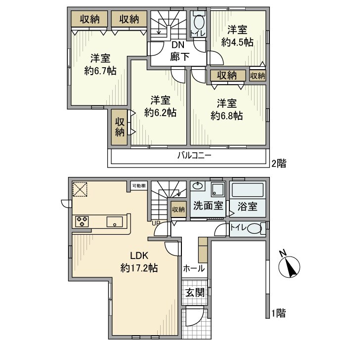 矢作町戸建の物件間取画像