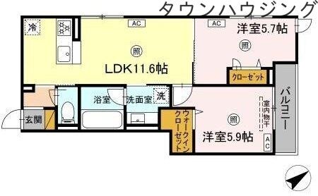 仮）D-ROOM登戸3丁目の物件間取画像