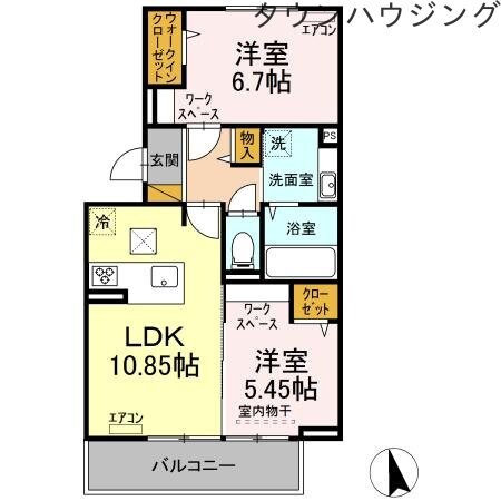 D-roomちはら台Eの物件間取画像