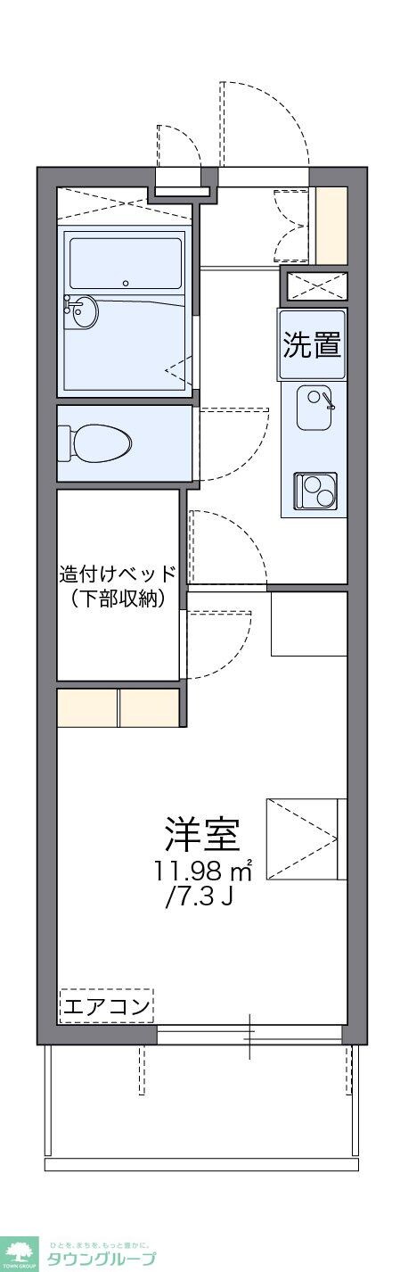 レオパレス祐光ＬＡ１の物件間取画像