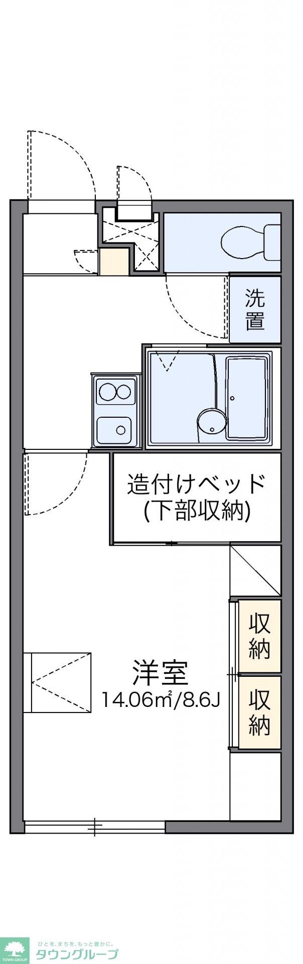 レオパレスフジＡの物件間取画像