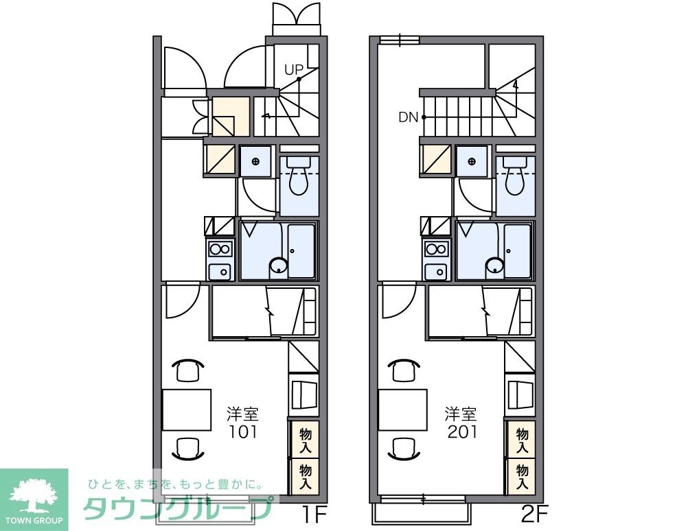 レオパレスグリーングレイスの物件間取画像