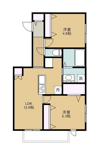 リーブル御幸町の物件間取画像