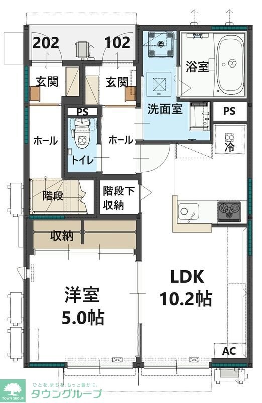 カーサオハナの物件間取画像