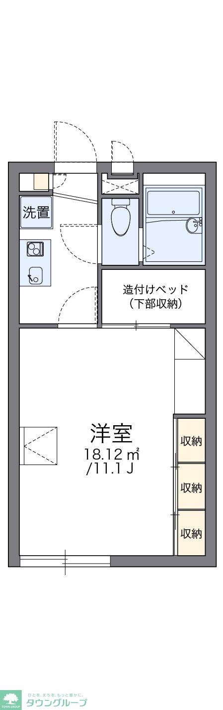 レオパレスプラシード竹丘の物件間取画像