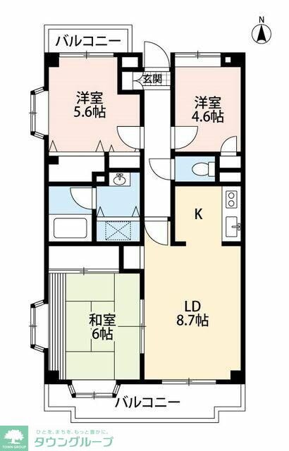 クレール椿峰の物件間取画像