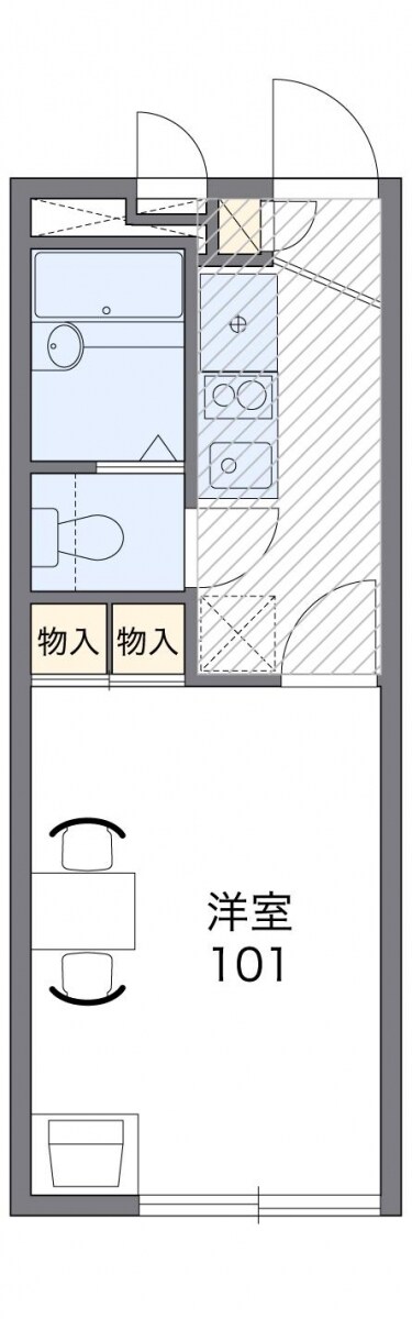 レオパレスガウディの物件間取画像