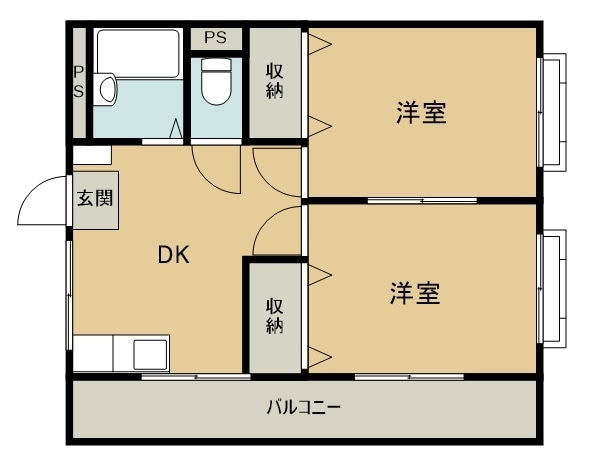 中里ハイツの物件間取画像