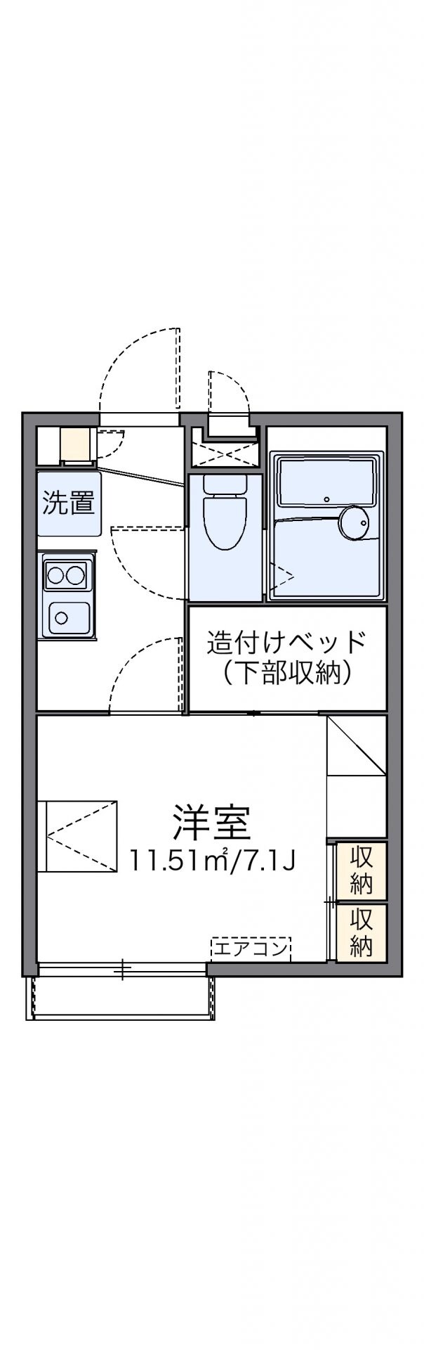 レオパレス白樺IVの物件間取画像