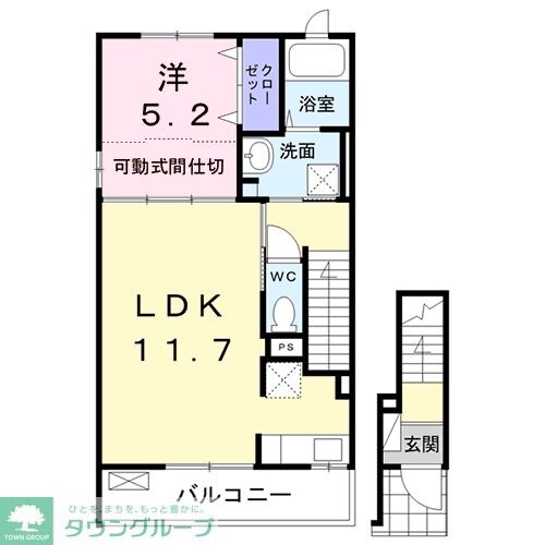 グランクレールＢの物件間取画像