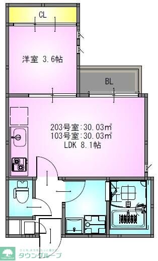 ＧＲＡＮＤＴＩＣ　小平の物件間取画像