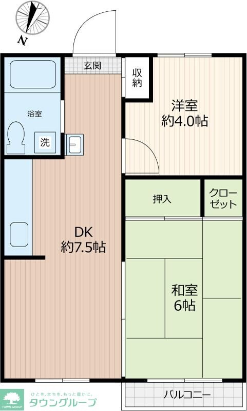 氷川台コーポの物件間取画像