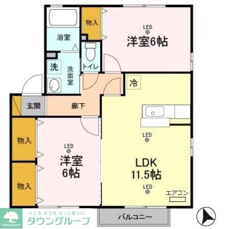 フォルトゥーナＢの物件間取画像