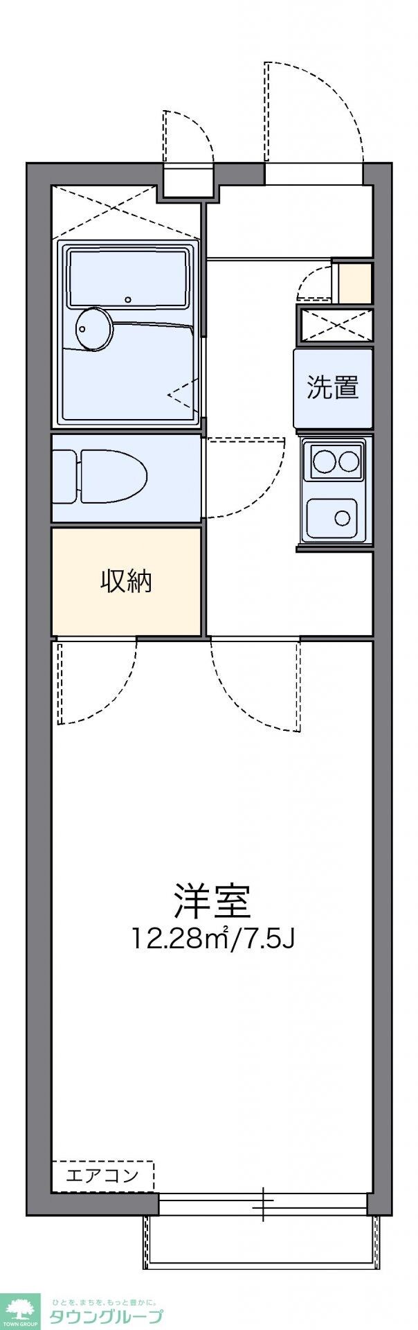 レオパレスモア天王の物件間取画像