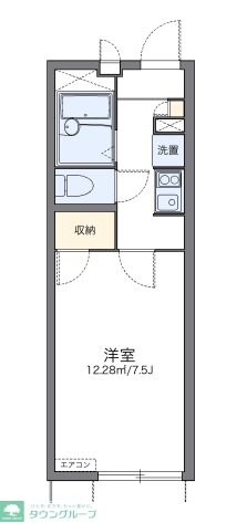 レオパレスモア天王の物件間取画像