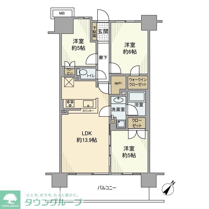 ライオンズ狭山グランテラスの物件間取画像