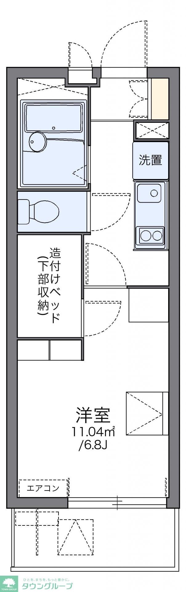 レオパレスカプリコーン２１の物件間取画像