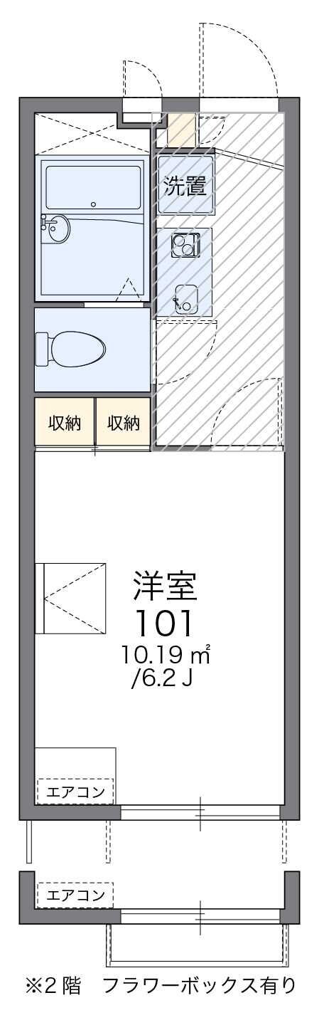 レオパレスシャトルＮＯＪＩＭＡの物件間取画像