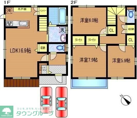 玉川上水貸家の物件間取画像