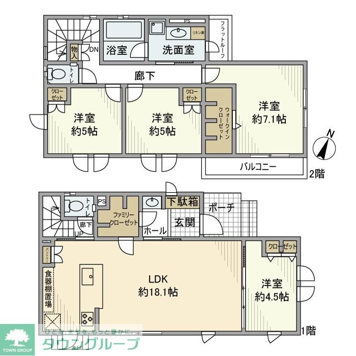 西町5丁目戸建の物件間取画像
