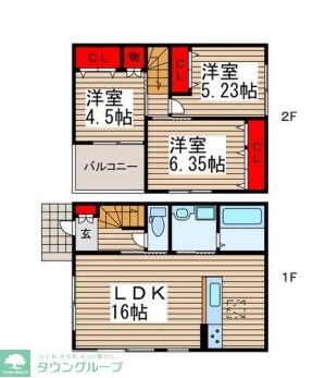 神明貸家１号棟の物件間取画像